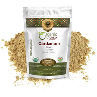 Organic Way Green Cardamom/Elaichi Powder (Elettaria Cardamomum) - Kosher & Usda Certified | Non-Gmo & Gluten Free | Resealable Bag | Adds Flavour & Aroma | 100% Raw From India (1/2Lbs / 8Oz.)