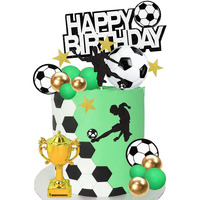 36 Pcs Soccer Cake Toppers Football Cake Decorations For Soccer Theme Party Football Theme Party Sport Party Supplies