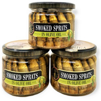 Old Riga Smoked Sprats In Olive Oil 250G/6.2 Oz | Kosher Product, Non Gmo, Bpa Free, Keto Friendly | Rich In Omega-3 Fatty Acid, Vitamins And Minerals| From Fresh Wild Caught Sardines Of Cold European Seas (Pack Of 3)