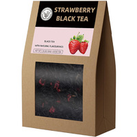 Hanfangling Strawberry Black Tea, 100% Natural Loose Leaf, Blend Of Strawberry Fruit Flavor And Black Tea Aroma,1.76Oz