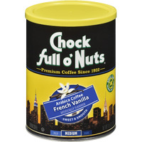 Chock Full Onuts French Vanilla Roast, Medium Roast Ground Coffee, Sweet And Delicious With An Inviting Aroma And Rich, Vanilla Flavor (10.2 Oz. Can)