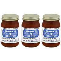 Mark's Lone Star Certified Good Stuff Salsa 16Oz Jar (Pack Of 3) (Choose Flavor Below) (Restaurant - Medium)