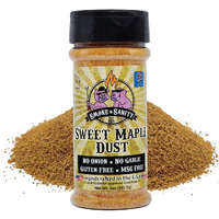 Smoke N Sanity Sweet Maple Dust - Certified Low Fodmap Seasoning - Gluten Free - Certified Kosher - Dairy Free For Low Fodmap Foods And Low Fodmap Diet (5 Oz)