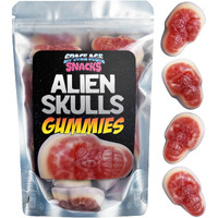Alien Gummy Skulls - 10 Ounces Of Gummy Halloween Candy For Halloween Themed Candy Occasions - Spooky Candy Halloween Gummies For Halloween Food - Halloween Gummy Candy Gummy Body Parts For All Ages