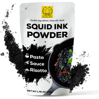 Black Hut Squid Ink Powder, Food Coloring For Rice Noodles Pasta Spaghetti Risotto, Nero Di Seppia, Tinta De Sepia, Halal Certificate, Contains Molluscs, 1.76Oz / 50G (Pack Of 1)