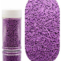 Se Si&Moos Purple Jimmies Sprinkles Edible Purple Sprinkles Soft Jimmies Soft Sprinkles For Topping Ice Cream, Cookies, Cakes, Cupcakes, Dessert Decorating 2.75 Oz