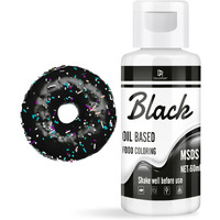 Oil Based Food Coloring - Vibrant Food Coloring For Chocolate, Candy Melts, Baking, Cake Decorating - Upgraded Edible Food Color Dye For Icing, Fondant,Butter, Cookie, Diy Crafts - 2 Fl.Oz (Black)