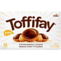 Toffifay Hazelnut Chocolate Caramel Candy Box, 12 Pieces (Pack Of 2), 3.5 Ounces