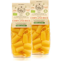 Morelli Paccheri Pasta - Organic, Large, Gluten-Free Pasta Made From Corn And Rice - Large Circle Gluten-Free Pasta From Italy, Italian Gourmet Pasta - 8.8 Ounce (Pack Of 2)