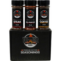 10-42 Steak Seasoning Gift Set - 3 Premium Flavors : All Purpose, Steak, Coffee Rub | Gourmet Meat Seasoning Dry Rub | Barbecue Spices And Seasonings Variety Pack | Grill Gifts | 0 Calorie, No Msg