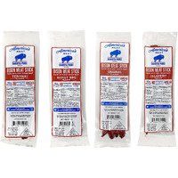 Dakota Pure Bison Meat Stick Bison Jerky Sticks, 100% Bison, Usa Bison Raised, High Protein Meat Sticks, Low Carb Snacks, Keto Friendly, Sugar Free Snacks (Variety, 4 Pack)