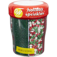 Wilton Holiday Sprinkles Six Cell Holiday Mix Assortment, 6.7Oz