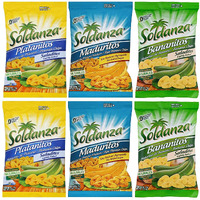 Journey Of Snacks ""International Snack"" Soldanza Plantain Chips Variety Pack 2.5Oz (Pack Of 6) (3 Mix)