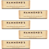 Hammond's Candies Gourmet Chocolate Candy Bars - Malted Milkshake | Sweet Milk Chocolate With Malted Milk, Certified Kosher, Handcrafted In The Usa | Pack Of 5