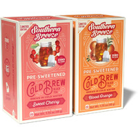 Southern Breeze Cold Brew Sweet Tea Variety Pack Iced Tea With Black Tea And Zero Carbs Zero Sugar, 20 Individually Wrapped Tea Bags, Pack Of 2 Seasonal Flavors Sweet Cherry & Blood Orange