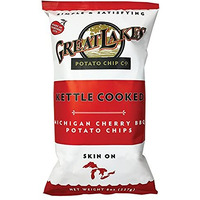 Great Lakes Michigan Cherry Bbq Kettle Cooked Potato Chips, 8 Oz. Bags (3 Bags)