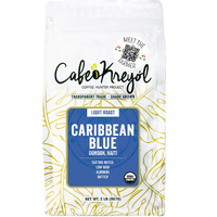 Cafe Kreyol Organic Caribbean Blue | 2 Lb - Haitian Blue Light Roast Coffee - Whole Bean Coffee, High Caffeine - Smooth Low Acid With Notes Of Almond And Walnut
