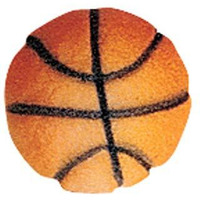 Basketball Edible Sugar Cake Toppers, 24 Count