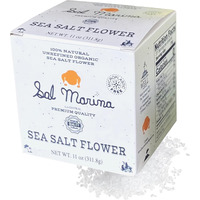 Sal Marina | Unrefined Sea Salt Flower 11Oz | Kosher Salt 100% Natural - Vegan Gluten Free Organic Table Salt Seasoning Food