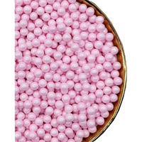 Pink Sprinkles Edible Pearls,Cake Sprinkles 130G 4.6Oz,Cookie Sprinkles,Sugar Pearl, Edible Candy Pearls For Cake Cupcake Decorationg (7Mm-Pink)