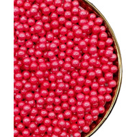 Red Sprinkles Edible Pearls,Cake Sprinkles 130G 4.6Oz,Cookie Sprinkles,Sugar Pearl, Edible Candy Pearls For Cake Cupcake Decorationg (7Mm-Red)