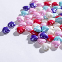 Valentine's Blue Heart Sprinkles,Cake Sprinkles,Cookie Sprinkles,Sugar Pearl, Edible Candy Pearls For Cake 130G 4.6Oz Cupcake Decorationg (Rainbowheart)