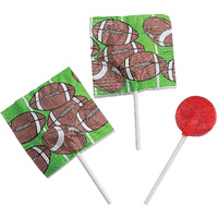 Football Theme Suckers (55 Individually Wrapped Lollipops) Fruit Flavors