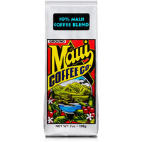 Maui Coffee Company, Maui Blend Coffee, Ground (7 Oz. Bag) - 10% Maui Coffee Ground From Maui, Hawaii, In A Dark Roast With A Medium-Bodied Flavor For Drip Brew