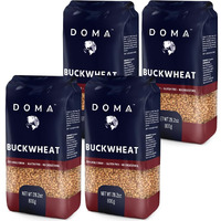 Doma Buckwheat Groats 7.04Lb (4X1.76Lb) - Gluten-Free, Whole Grain Superfood For Side Dishes, Porridge, Kasha, Non-Gmo, Premium Quality Grains