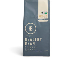 Healthy Bean Coffee - Organic Low Acid Coffee Beans, Superfood Infused Whole Bean Coffee, Clean & Healthy Coffee - Usda Organic Mold Free Coffee Beans, Mycotoxin Free Coffee - Semi-Dark Roast, 10Oz