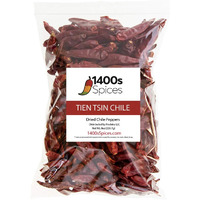 8Oz Chili Tien Tsin Whole. Dried Chinese Red Peppers For Hunan Or Szechwan Cooking - Ideal For Asian, Thai, Indian, Mexican Dishes By 1400S Spices