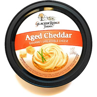 Glacier Ridge Farms Aged Cheddar Gourmet Spreadable Cheese 8Oz (One Cup)