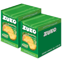 Zuko Pineapple Instant Powder Drink, No Sugar Needed, 24 Individual Bags 0.9 Oz (Pack Of 2)