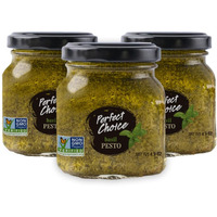 Perfect Choice Basil Pesto - Delicious Pasta Sauce, Pizza Sauce & More - 4.9 Oz (Pack Of 3)