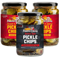Famous Dave's Pickle Variety Bundle - 2 Pck Sweet N' Spicy Pickle Chips & 1 Pck Devil's Spit Pickle Chips (72 Oz.)