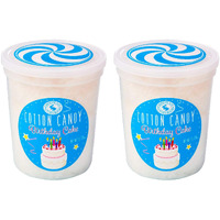 Birthday Cake Gourmet Flavored Cotton Candy (2 Pack) - Unique Idea For Holidays, Birthdays, Gag Gifts, Party Favors
