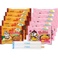 Samyang Buldak Hot Spicy Chicken Ramen Noodle Korean Stir-Fried Ramen, Carbonara & Curry Flavor, 5 Pack For Each Flavor (10, Carbonara, Curry)