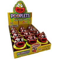 Kidsmania Pooplets Poop Emoji Shaped Candy Toy - Display Box Of 12 Count