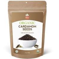 Spicy Organic Decorticated Organic Cardamom Seeds 16 Oz. - 100% Usda Organic - Perfect For Enhancing The Taste Of A Variety Of Dishes Such As Baked Goods, Beverages, Curry Blends, And Meat Dishes