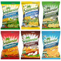 Journey Of Snacks ""International Snack"" Soldanza Plantain Chips Variety Pack 2.5Oz (Pack Of 6) (6 Mix)