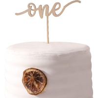 Wood Cake Toppers One Year Sign - Birthday Cake Topper Decorations, Rustic Wood, Smash Cake Topper, Birthday Cake For Photo Booth Props, Cake Decorating Supplies, First Anniversary.