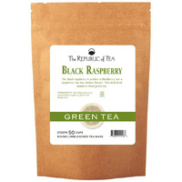 The Republic Of Tea Black Raspberry Green Tea Bags, 50 Tea Bag Refill