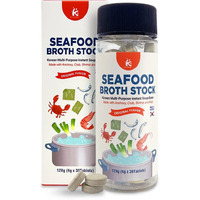 Kd Home Seafood Broth Stock Korean Multi-Purpose Instant Soup Base, Made With Anchovy, Crab, Shrimp And Kelp Original Flavor 4.0 Grams X 30