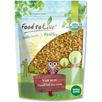 Food To Live Organic Yellow Whole Corn, 3 Pounds - Non-Gmo Maize, Cleaned And Dried Kernels, Vegan, Kosher, Bulk Cereal Grain, Good Source Of B Vitamins, Thiamin, And Folate