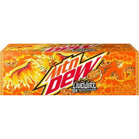 Mountain Dew Livewire Sparked Orange - With A Munchie Box Coaster (12 Oz Cans) (Livewire (Pack Of (12) 12 Oz Cans))