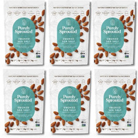 Purely Sprouted Smoked Sea Salt Sprouted Almonds: Vegan, Gluten-Free, And Non-Gmo Blend For A Healthy Crunch! (4 Oz, 6 Pack)
