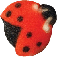 Lucks Dec-Ons Decorations Molded Sugar/Cup-Cake Topper, Ladybugs, 3/4 Inch, 176 Count
