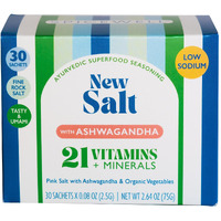 Spicewell New Salt | Himalayan Pink Salt Infused With 21 Plant-Based Vitamins & Minerals, 30% Lower Sodium Than Table Salt, Healthy & Delicious Salt, 30 On-The-Go Servings