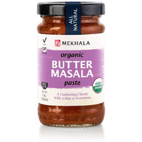 Mekhala Organic Butter Masala Indian Cooking Paste, Versatile Sauce, Marinade, Cooking Paste. No Heat. Organic Vegan Gluten-Free 3.53Oz
