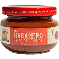 Red Habanero Pepper - Louisiana Pepper Exchange - Fresh Pepper Replacement (Red Habanero Pepper Puree) 1 Jar - Plant-Based, Gluten-Free, Simple Ingredients. Spicy And Delicious Flavor, Great For Indian And Thai Curries, Add To Salsa Or Guacamole For An Extra Kick